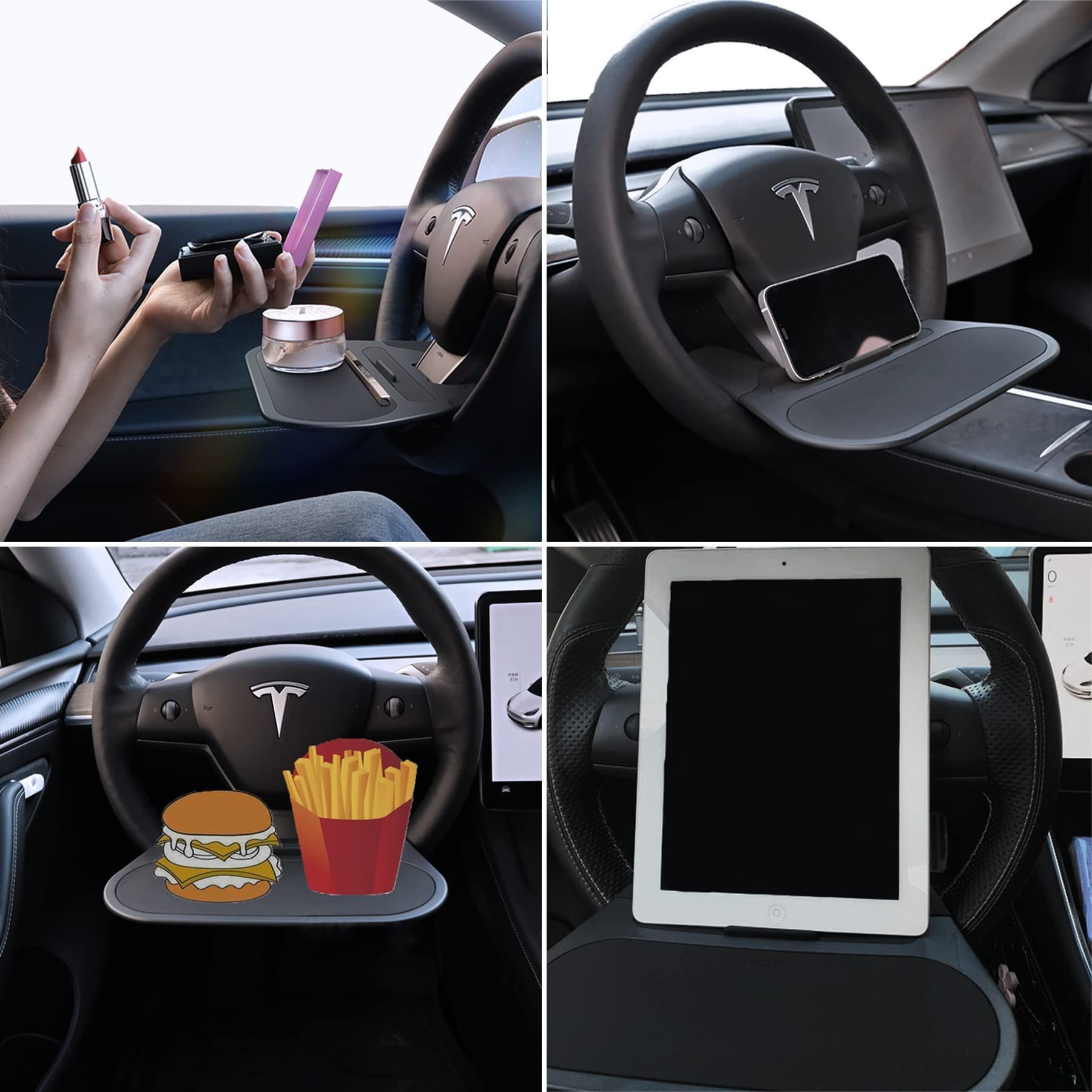 TaddonMakeup & Work Steering Wheel Tray for Tesla Model 3/Y