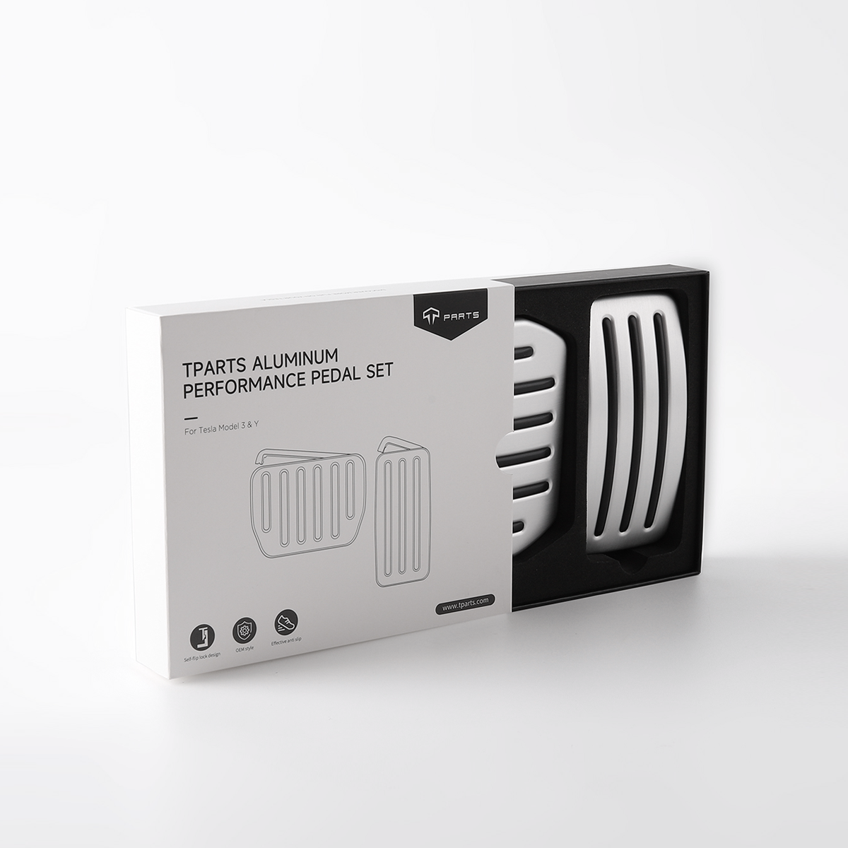 TaddonSelf-flip Aluminum Performance Foot Pedal Set for Tesla Model 3 & Model Y