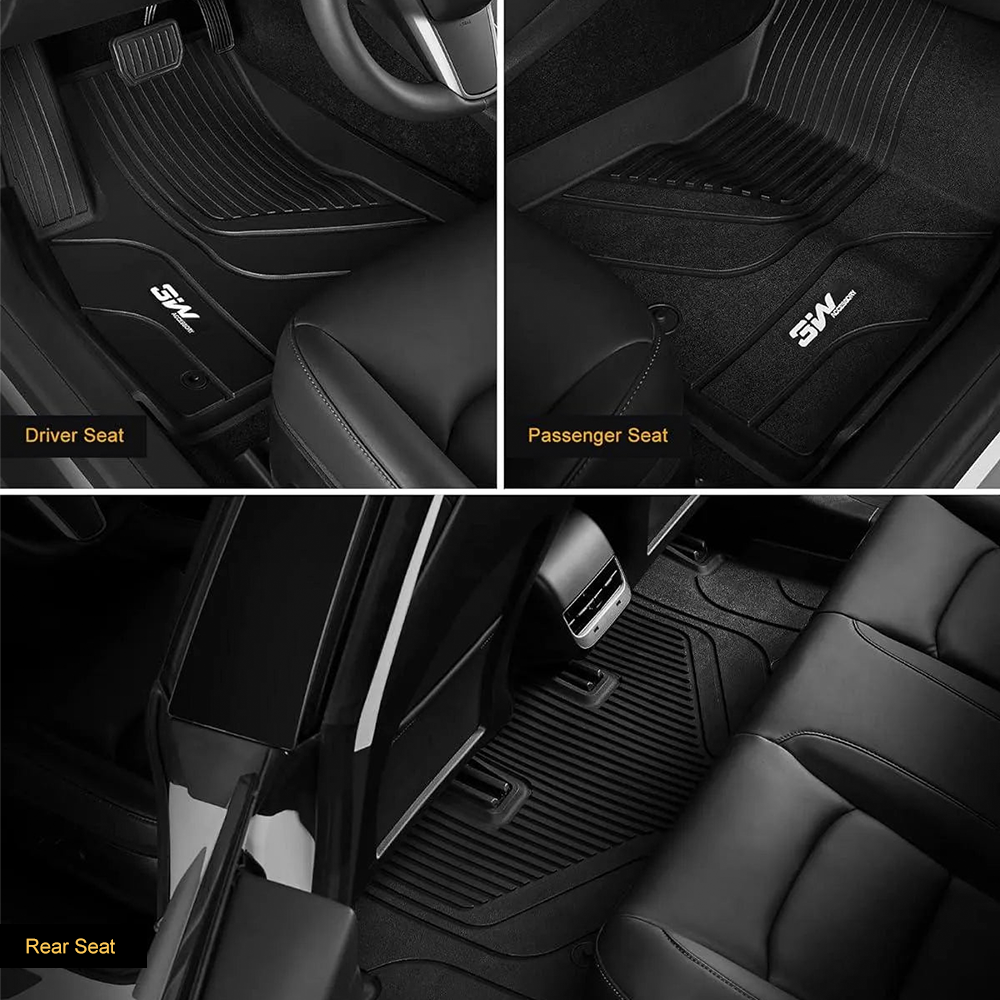 TaddonCustom Floor Mats / Trunk Mats TPE Material & All-Weather Protection for Tesla Model 3 Highland 2024