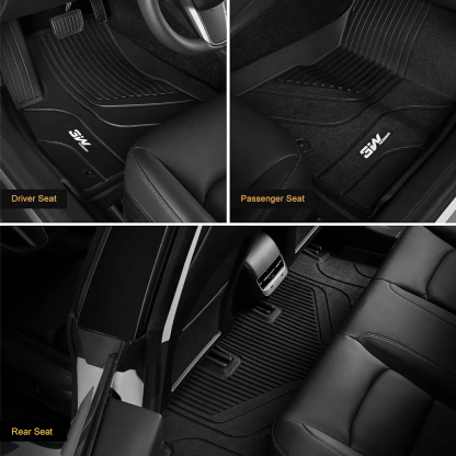 TaddonCustom Floor Mats / Trunk Mats TPE Material & All-Weather Protection for Tesla Model 3 Highland 2024