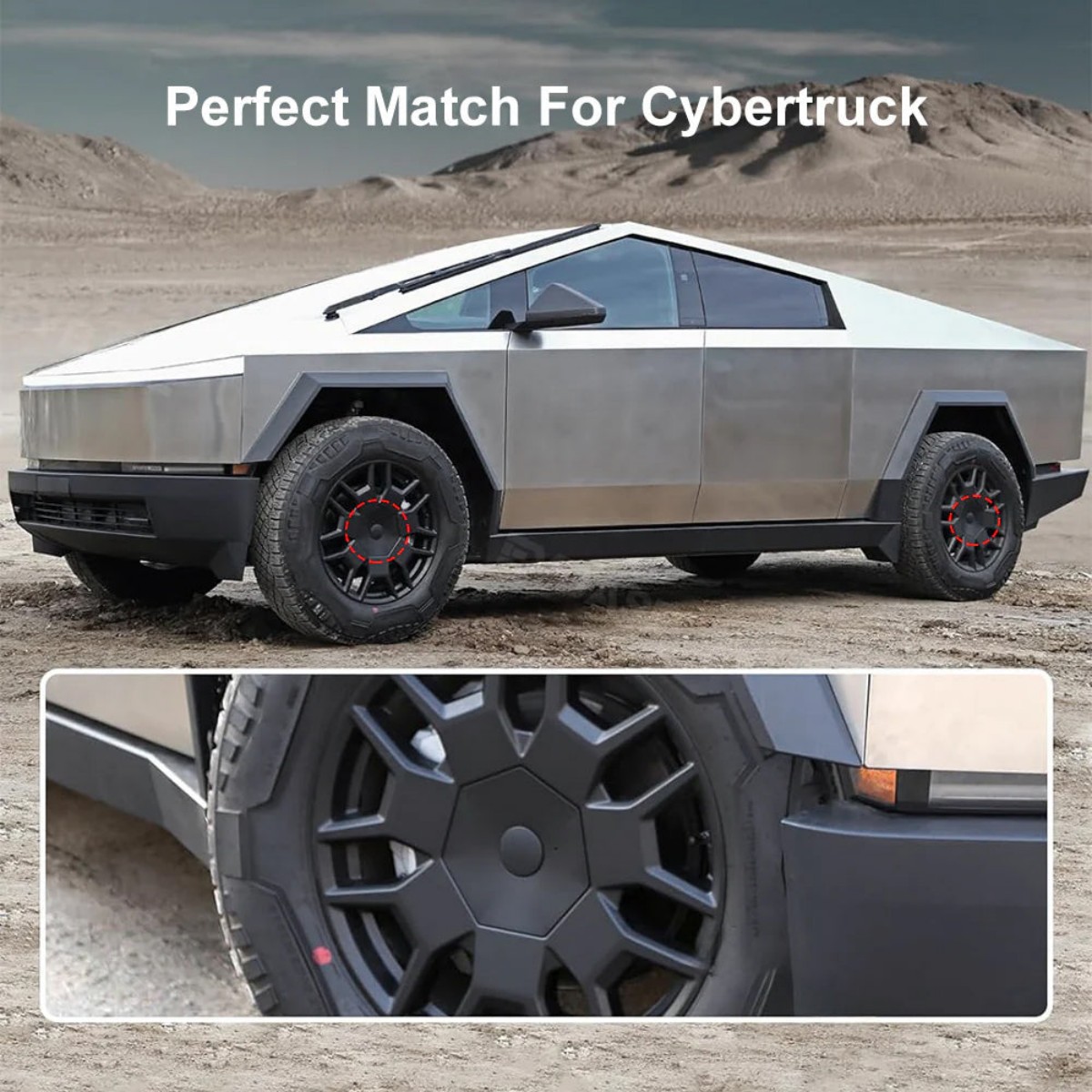 TaddonHeptagon  Wheel Hub Cover Center Caps for Tesla Cybertruck