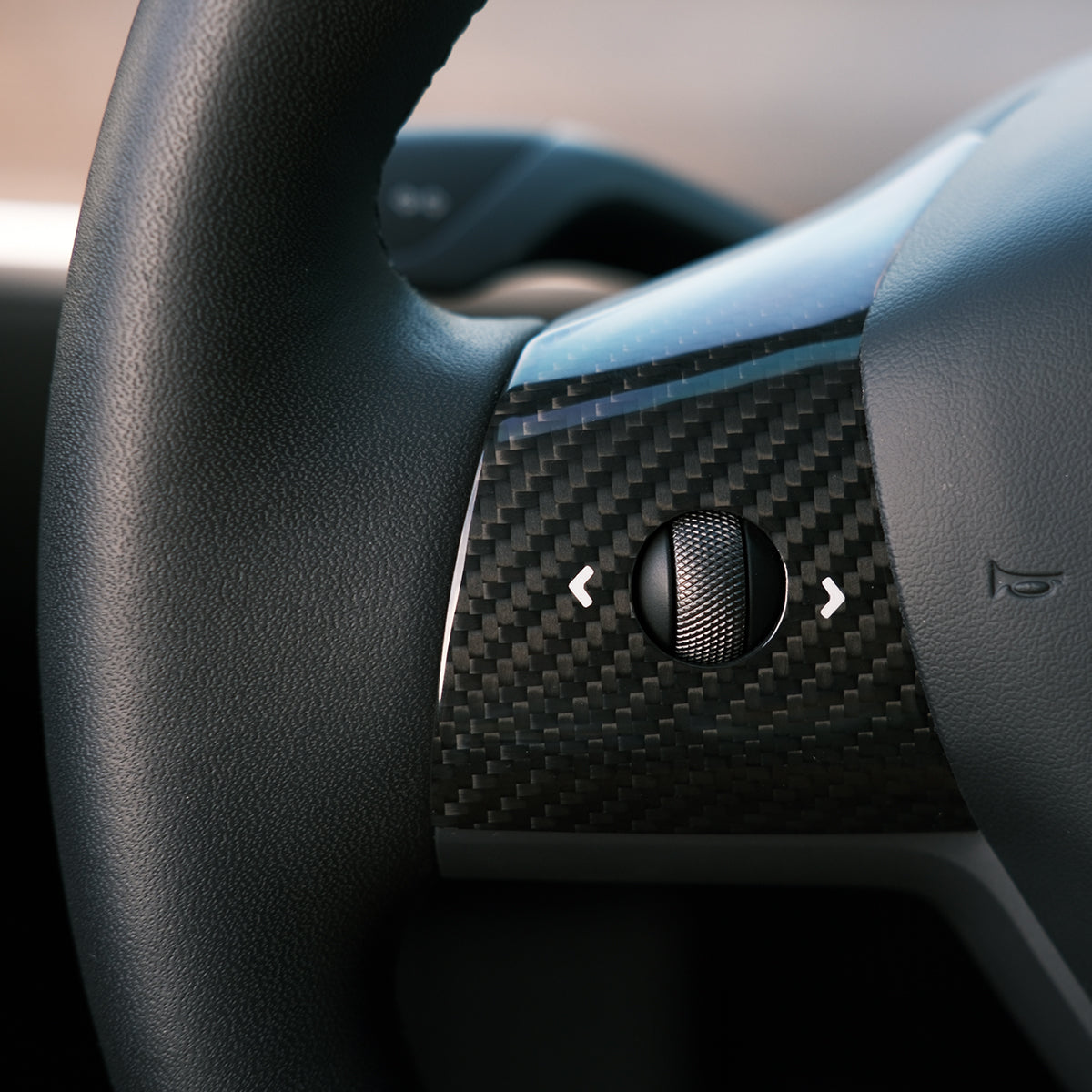 TaddonReal Carbon Fiber Steering Wheel Cover for Model 3/Y