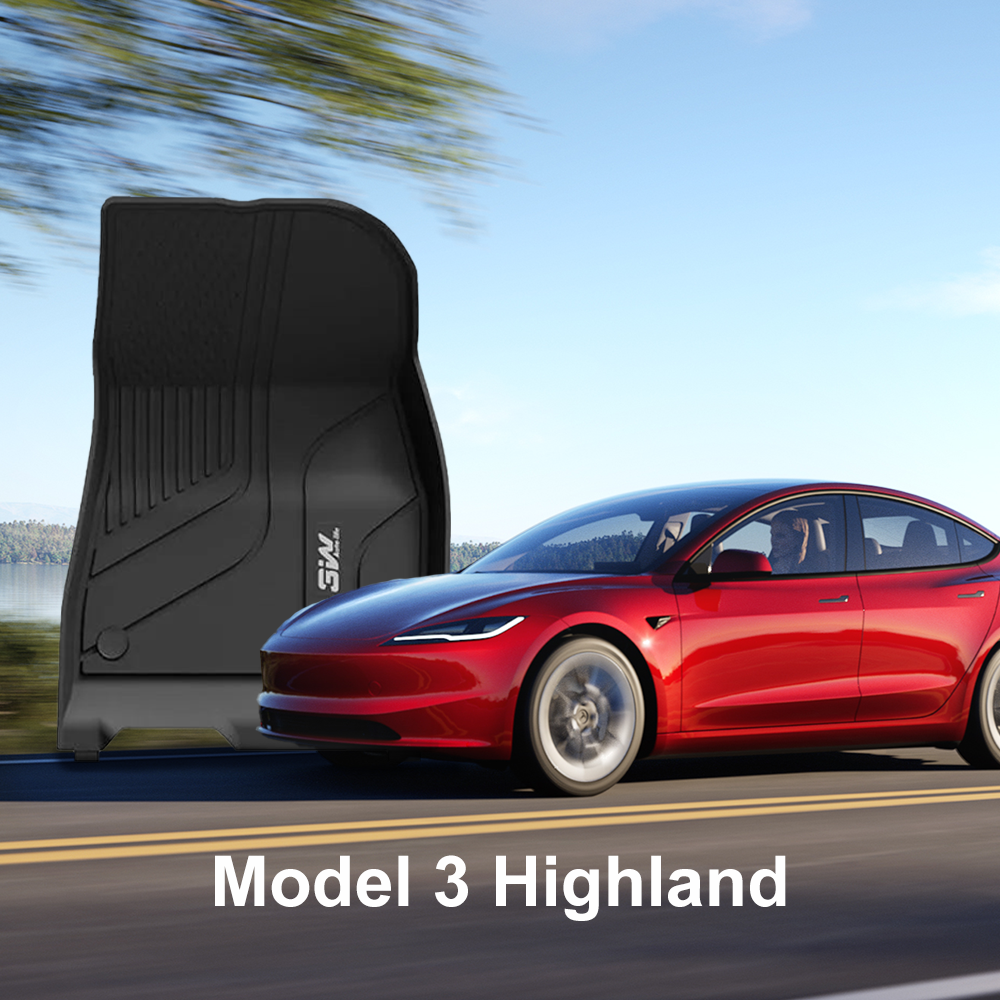 TaddonCustom Floor Mats / Trunk Mats TPE Material & All-Weather Protection for Tesla Model 3 Highland 2024