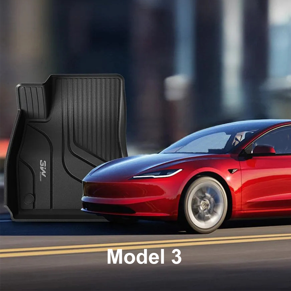 TaddonCustom Floor Mats / Trunk Mats TPE Material & All-Weather Protection for Tesla Model 3 2021-2023