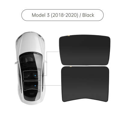 TaddonGlass Roof Sunshade for Tesla Model 3 & Model Y