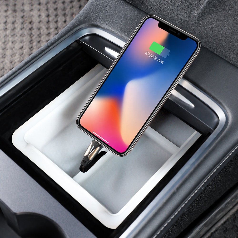 TaddonTransparent Silicone Sliding Center Console Tray for Tesla Model 3/Y