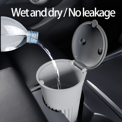 TaddonCompact Silicone Car Trash Bin for Tesla Model 3/Y/S/X-Cartoon Design