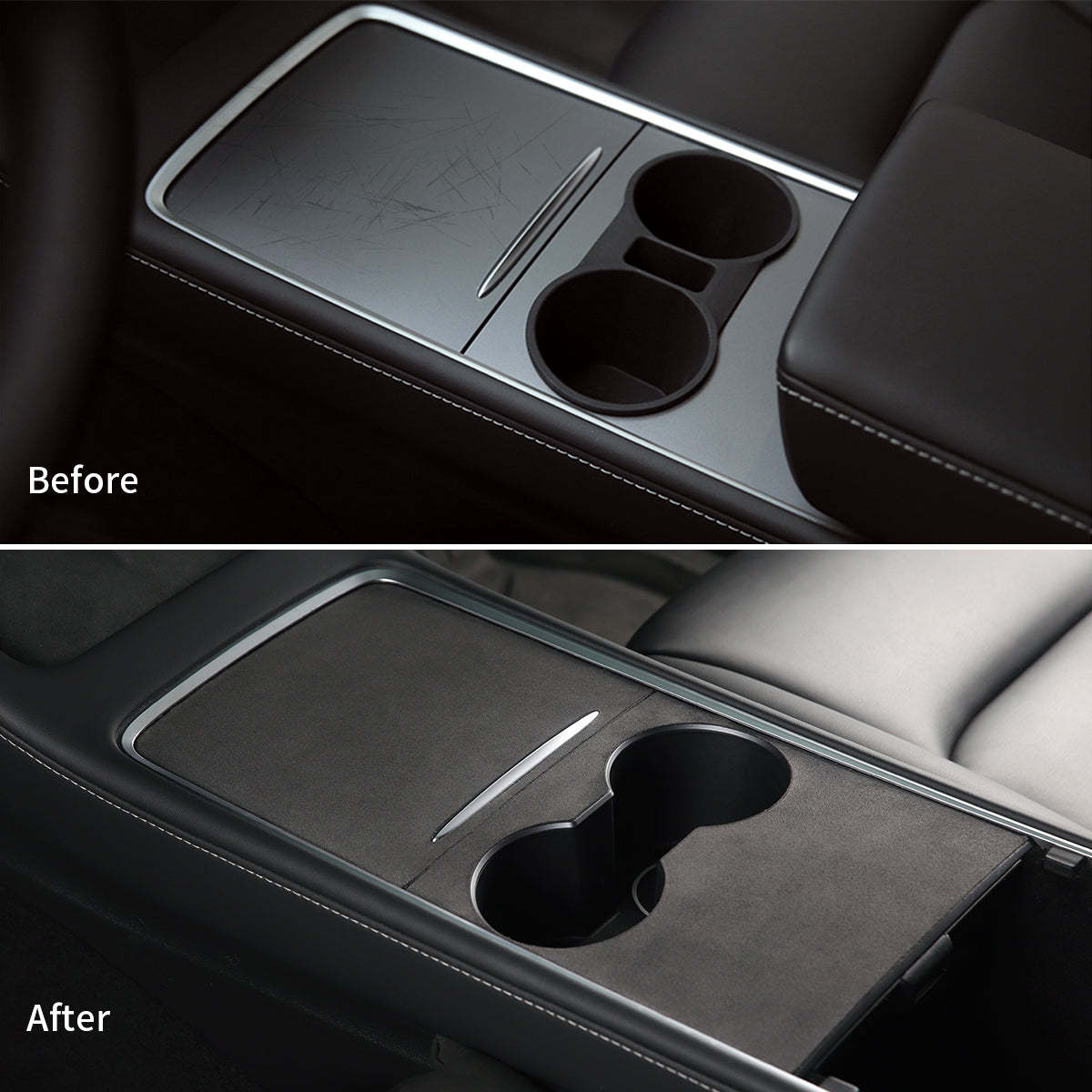 TaddonSuede Console Cover for Tesla Model Y (2021-2024) & Model 3 (2021-2023)
