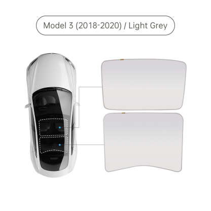 TaddonGlass Roof Sunshade for Tesla Model 3 & Model Y