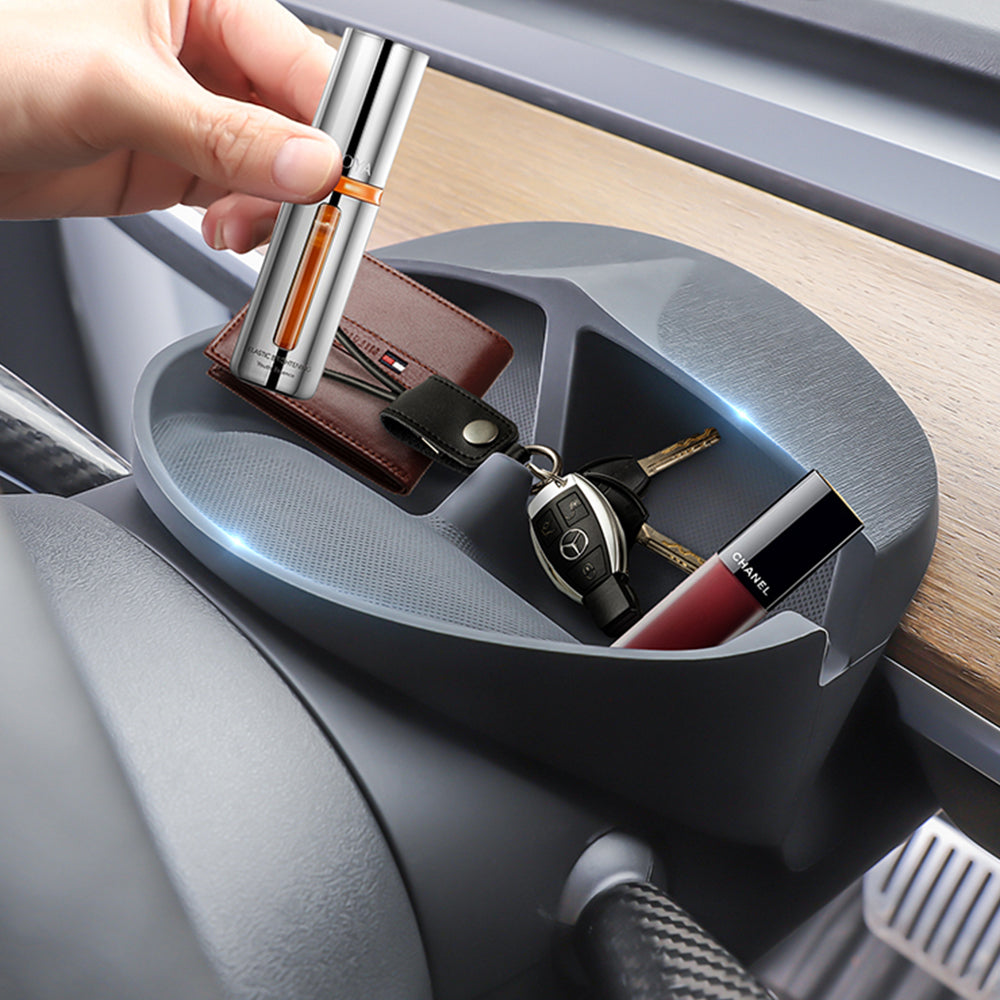 TaddonSteering Wheel Tray with Phone and Sunglasses Holder for Tesla 3/Y