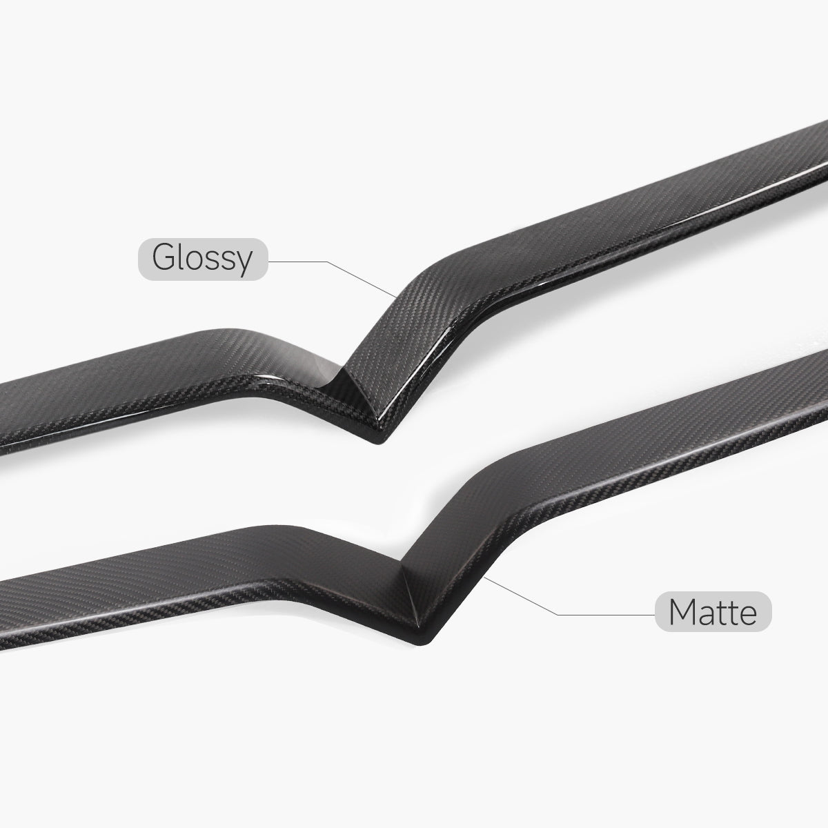 TaddonReal Carbon Fiber Front Center Grille Trim Strip for Tesla Model S/X 2018-2024