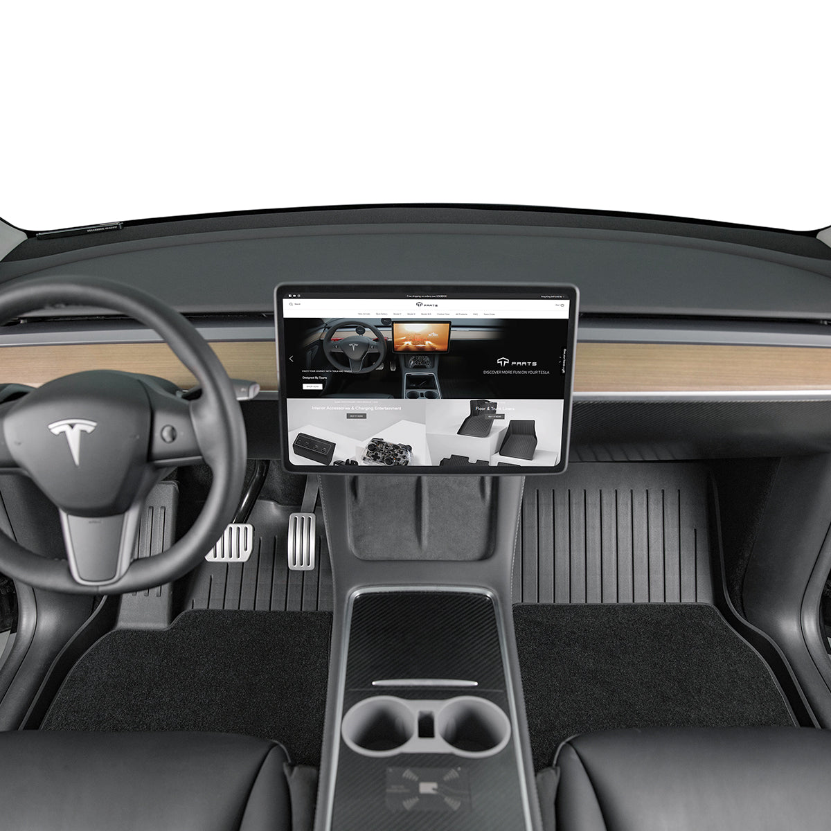 TaddonDual-Layer Eco-Friendly All Weather Interior Liners for Tesla Model Y & Model 3