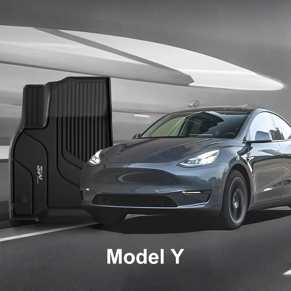TaddonCustom Floor Mats / Trunk Mats TPE Material & All-Weather Protection 5-Seater for Tesla Model Y 2020-2024