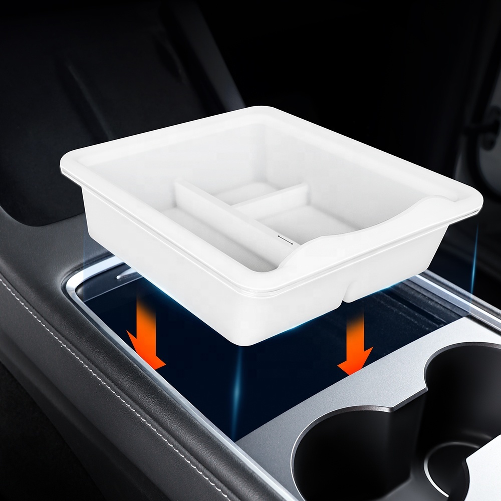 TaddonTransparent Silicone Sliding Center Console Tray for Tesla Model 3/Y