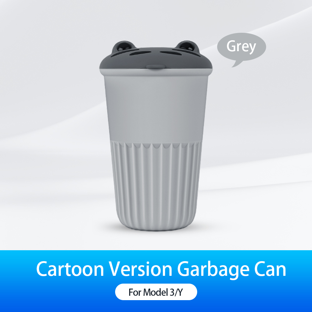 TaddonCompact Silicone Car Trash Bin for Tesla Model 3/Y/S/X-Cartoon Design