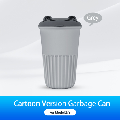 TaddonCompact Silicone Car Trash Bin for Tesla Model 3/Y/S/X-Cartoon Design