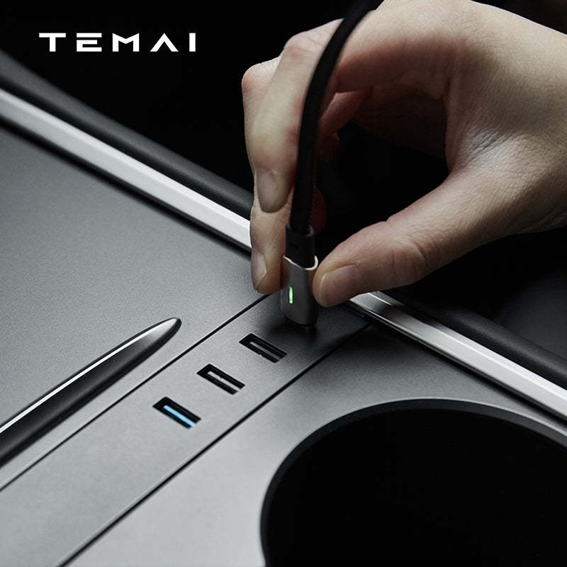 Taddon4-Port Adapter for Tesla Model 3/Y – Central Console Charging Hub