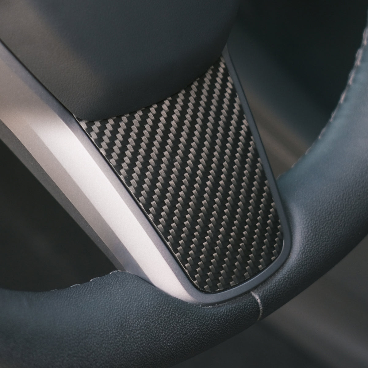 TaddonReal Carbon Fiber Steering Wheel Cover for Model 3/Y