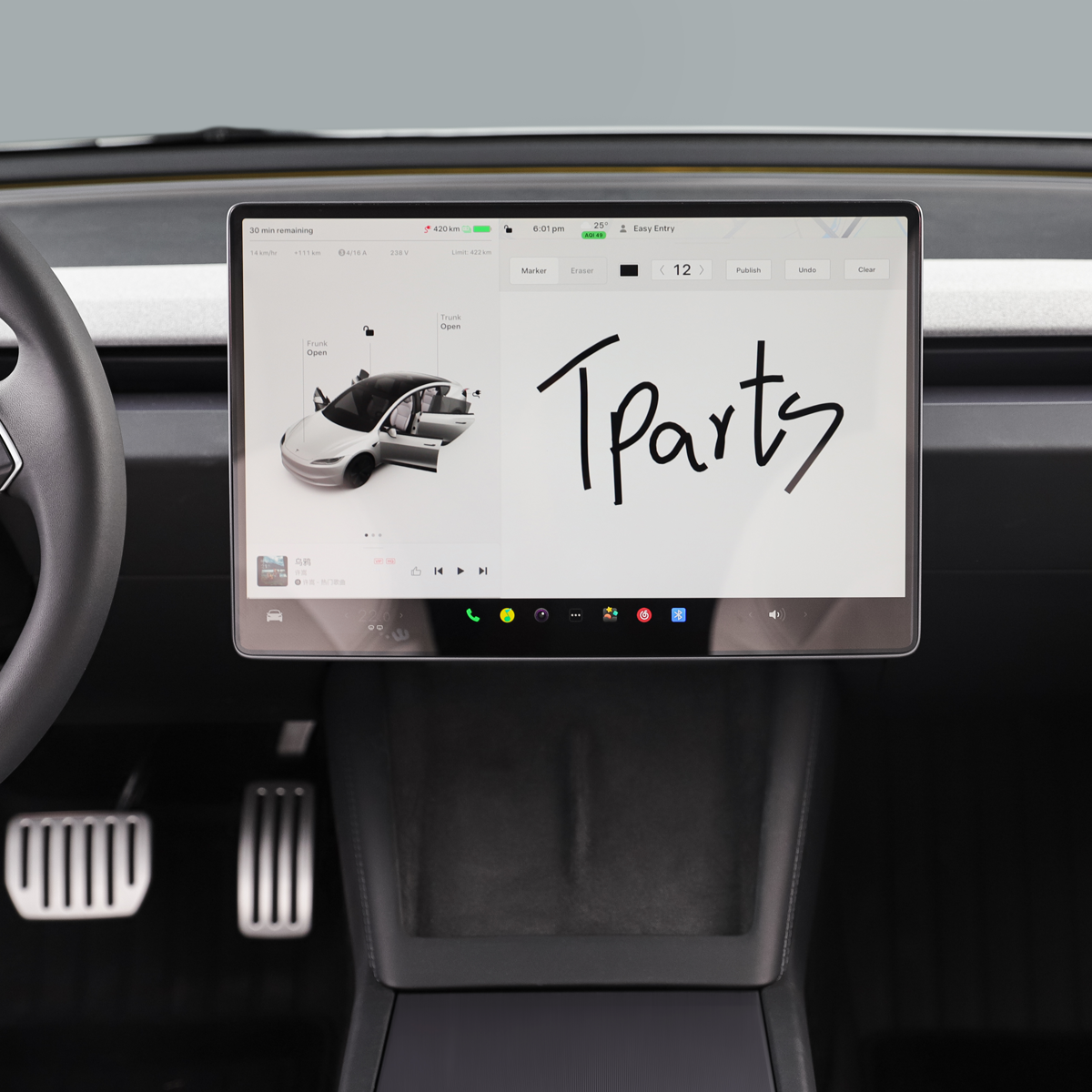 TaddonTempered Glass Screen Protector for Model 3 Highland 2024