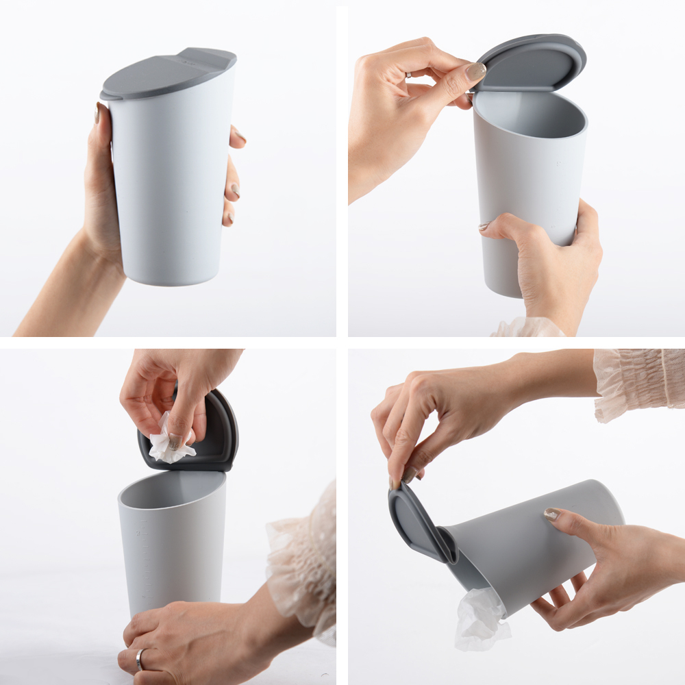 TaddonPortable Car Trash Bin with Lid – Center Console Organizer