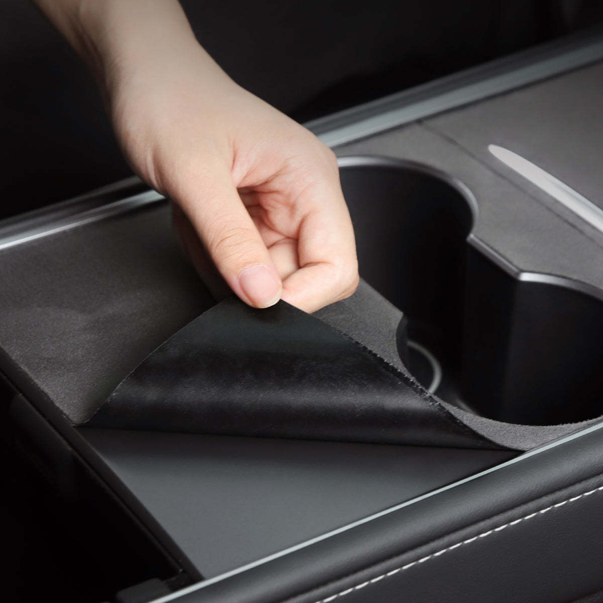 TaddonSuede Console Cover for Tesla Model Y (2021-2024) & Model 3 (2021-2023)