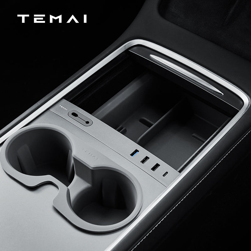 Taddon4-Port Adapter for Tesla Model 3/Y – Central Console Charging Hub