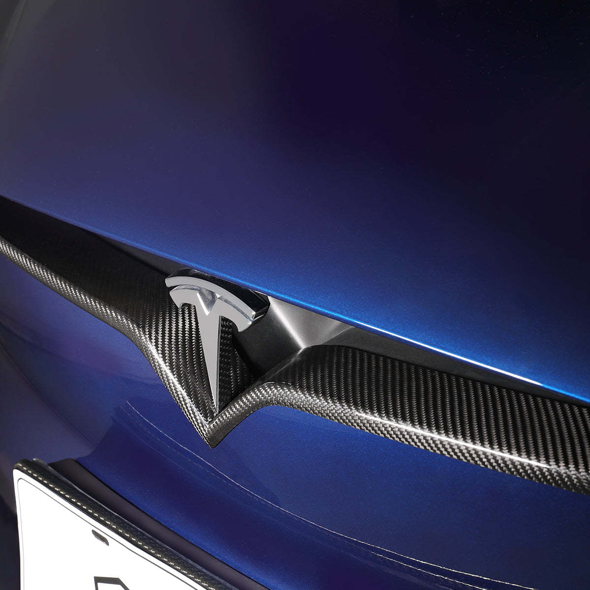 TaddonReal Carbon Fiber Front Center Grille Trim Strip for Tesla Model S/X 2018-2024