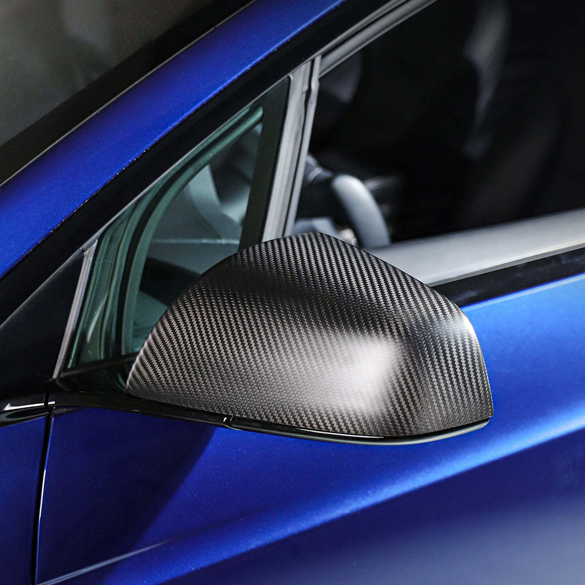 TaddonReal Carbon Fiber Side View Mirror Covers for Tesla Model X