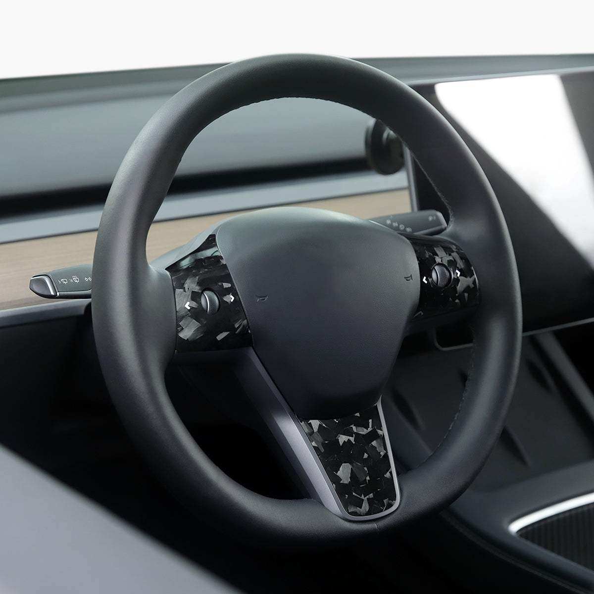 TaddonReal Carbon Fiber Steering Wheel Cover for Model 3/Y