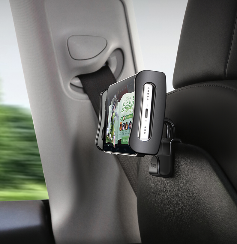 TaddonHeadrest Tablet & Phone Holder for Tesla Model 3/Y – 360° Rotation