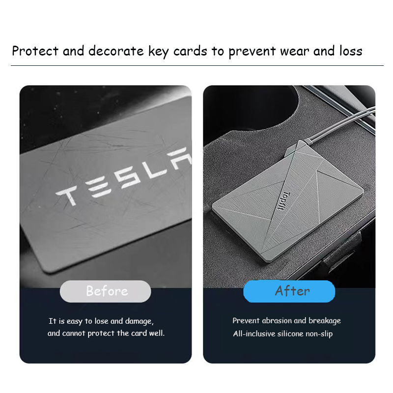 TaddonSilicone Key Card Holder Case for Tesla Model 3 & Model Y 