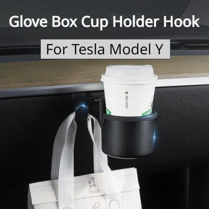 TaddonGlove Box Cup Holder with Hook for Tesla Model Y