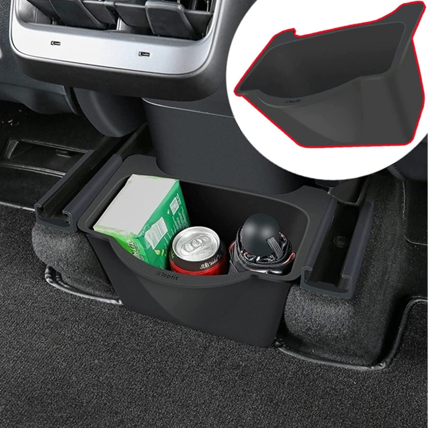 TaddonRear Seat Under Air Vent Storage Tray for Tesla Model Y (2020-2024)