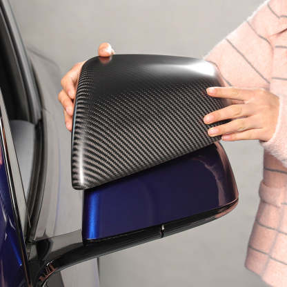TaddonReal Carbon Fiber Side View Mirror Covers for Tesla Model X