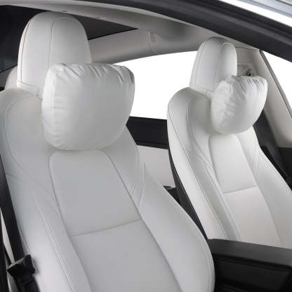 TaddonLeather Headrest Neck Pillow for Tesla (Filled With Dupont™ Sorona® Sustainable Bio Padding)
