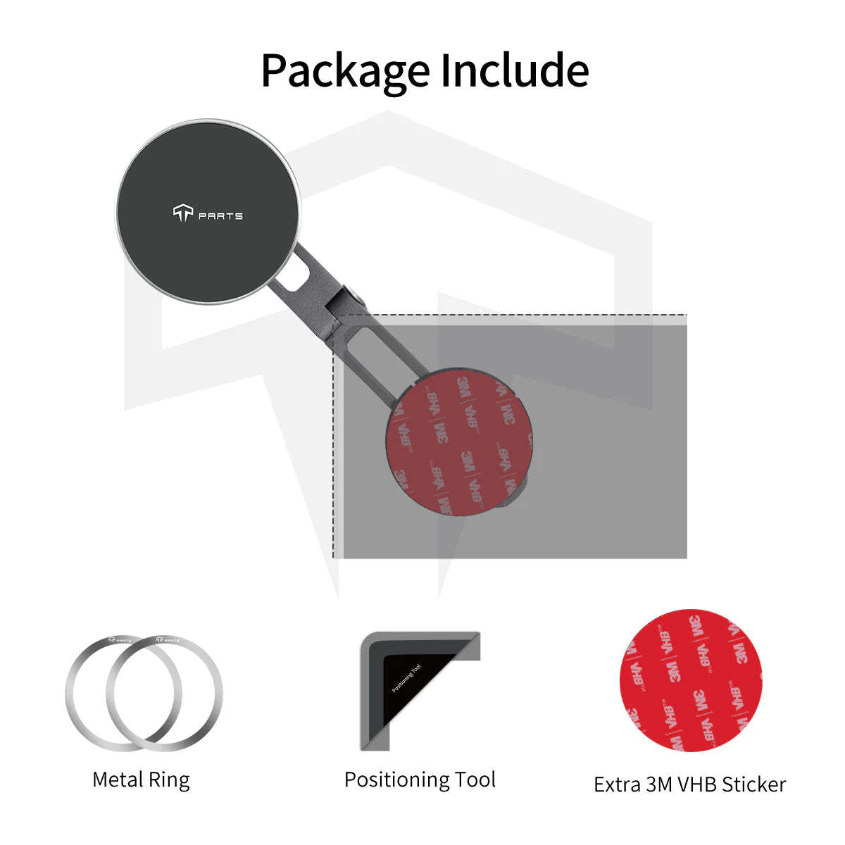 TaddonFoldable Magnetic Wireless Charging (Qi & MagSafe) Cellphone Mount for Tesla