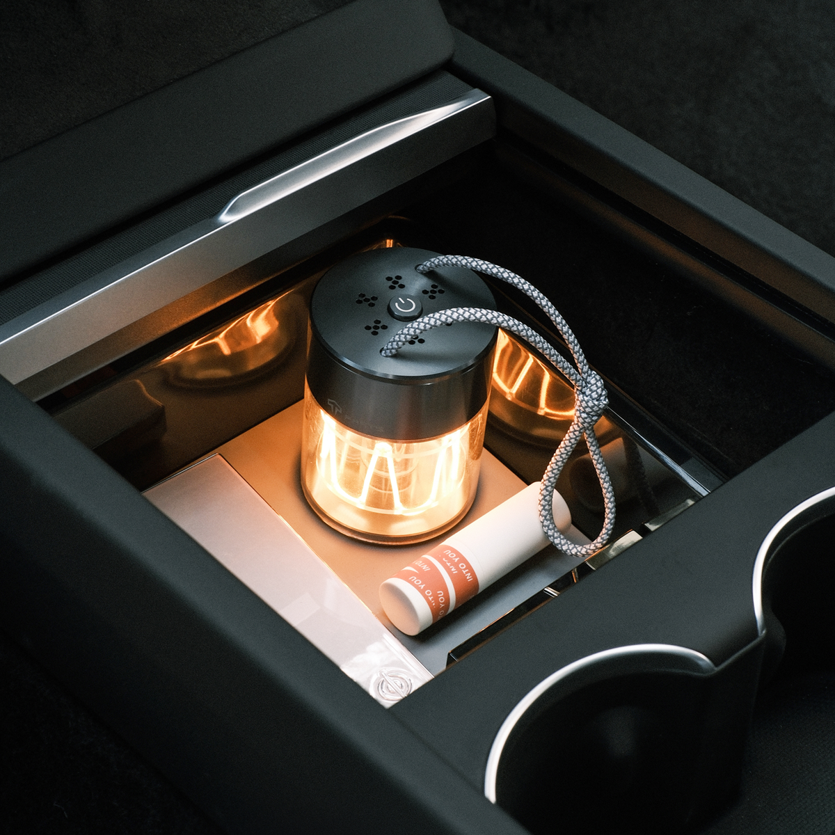 TaddonArmrest Clear Storage Box/Console Clear Storage Drawer for Tesla Model 3 Highland