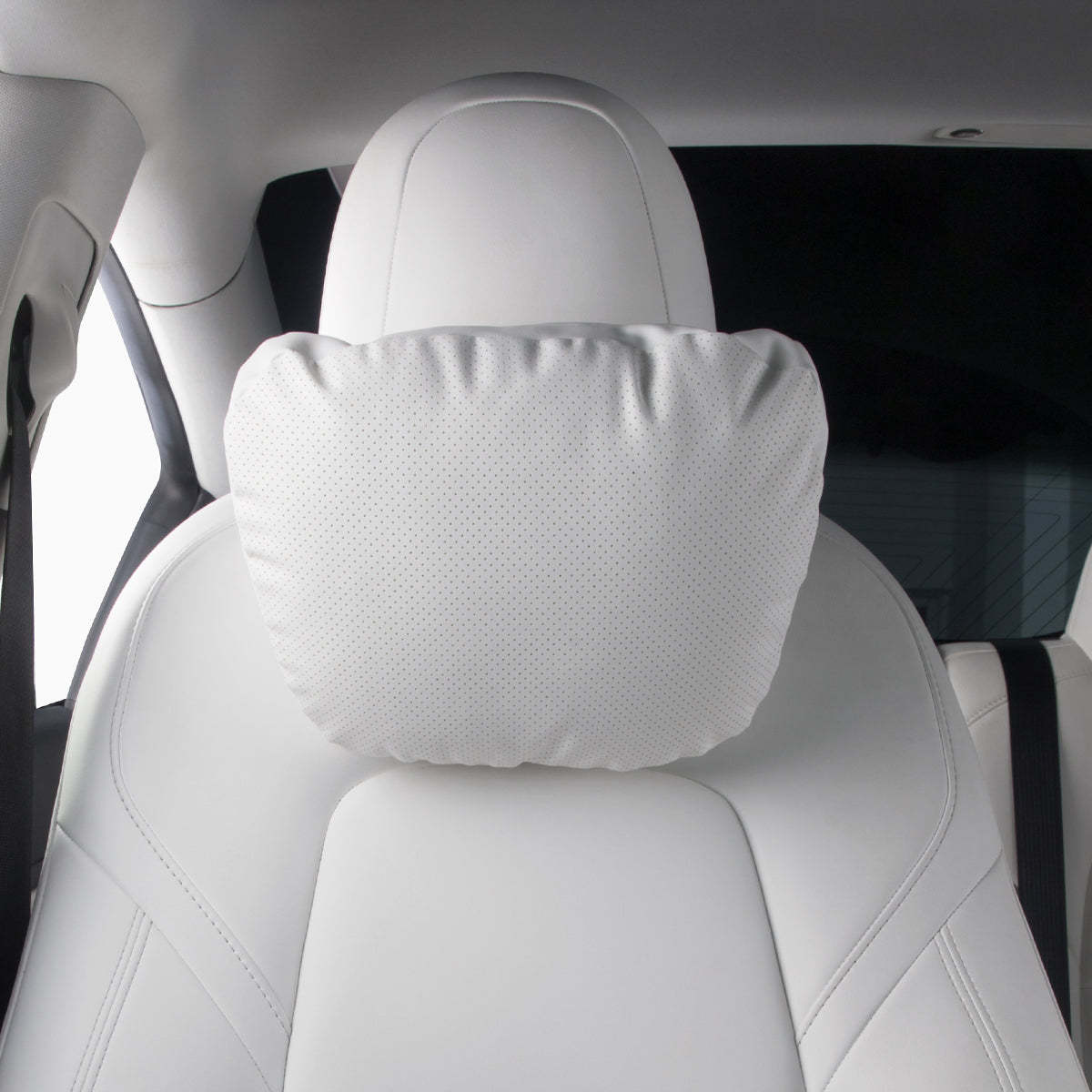 TaddonLeather Headrest Neck Pillow for Tesla (Filled With Dupont™ Sorona® Sustainable Bio Padding)