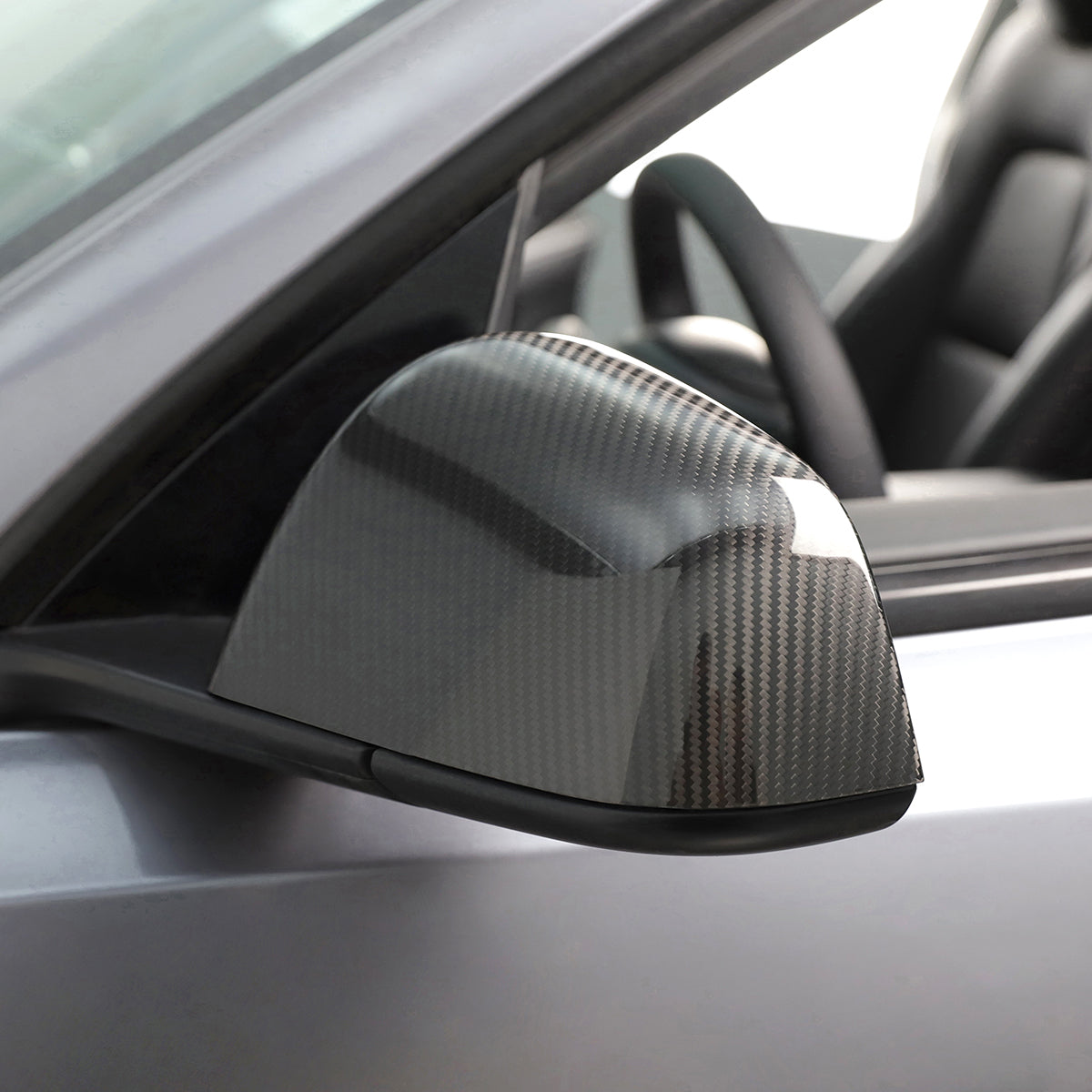 TaddonReal Carbon Fiber Side View Mirror Covers for Model 3 & Y