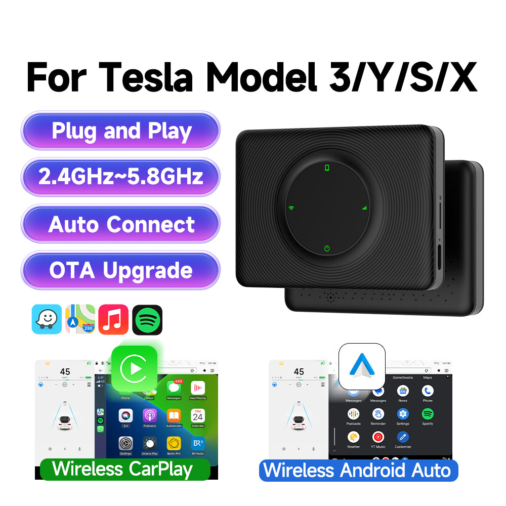 TaddonT2C Wireless Apple Carplay/ Android Auto Adapter for Tesla