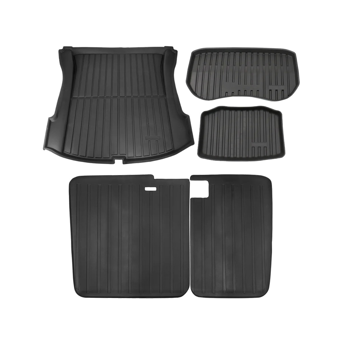 All-Weather Cargo Liners Set with Seats Back Protector Mats for Model 3