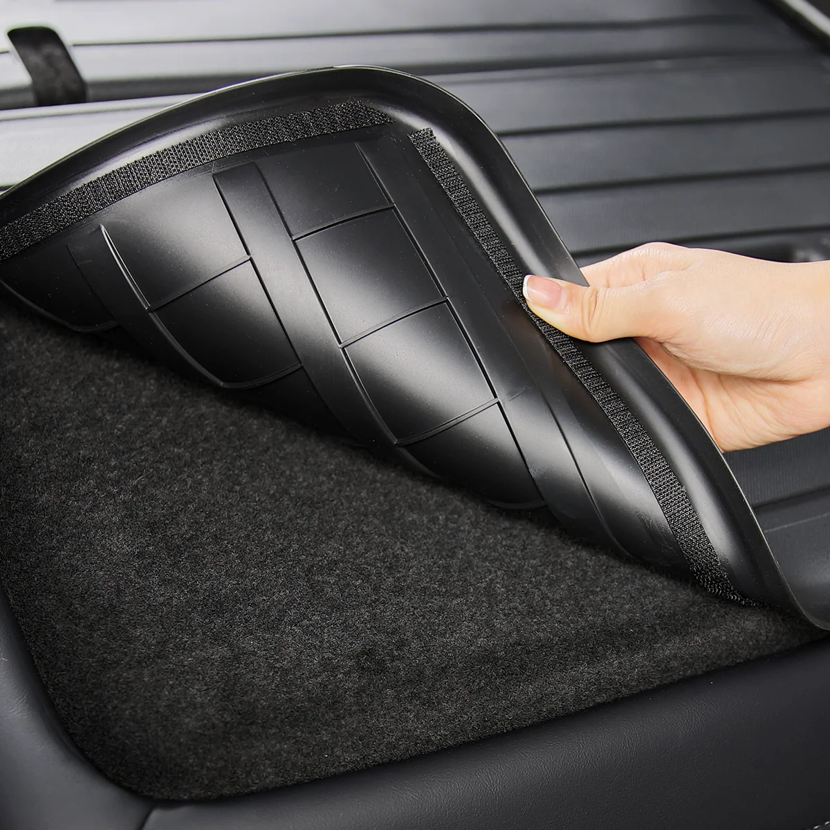 All-Weather Cargo Liners Set with Seats Back Protector Mats for Model 3