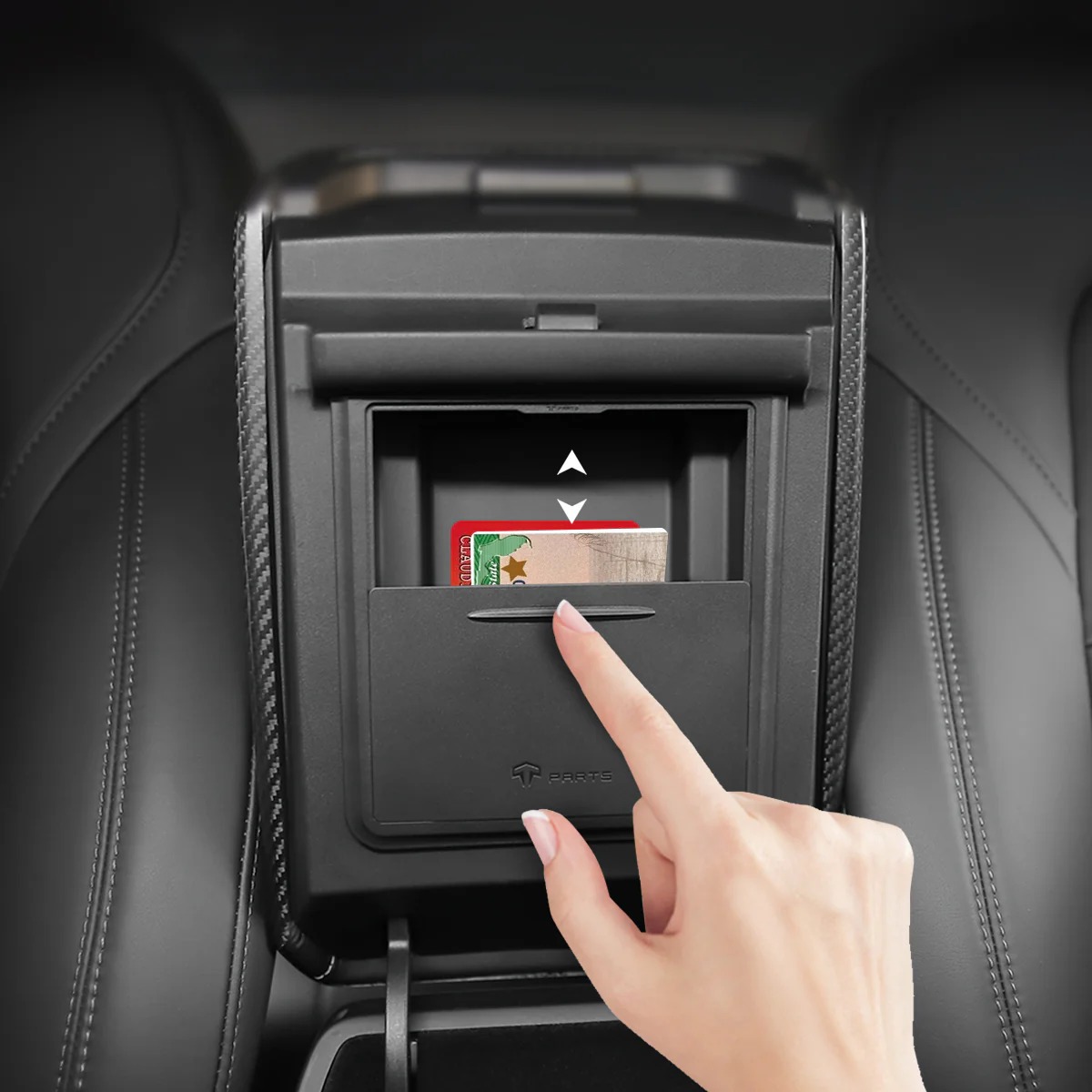 Magnetic Armrest Hidden Storage Compartment for Model 3/Y