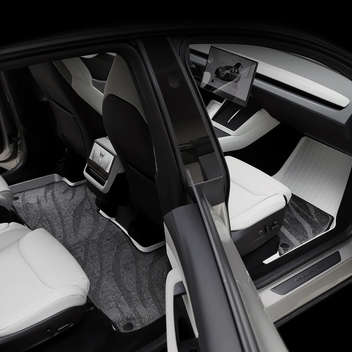 Galaxy Series Dual-Layer All-Weather Floor Liners for Model Y L