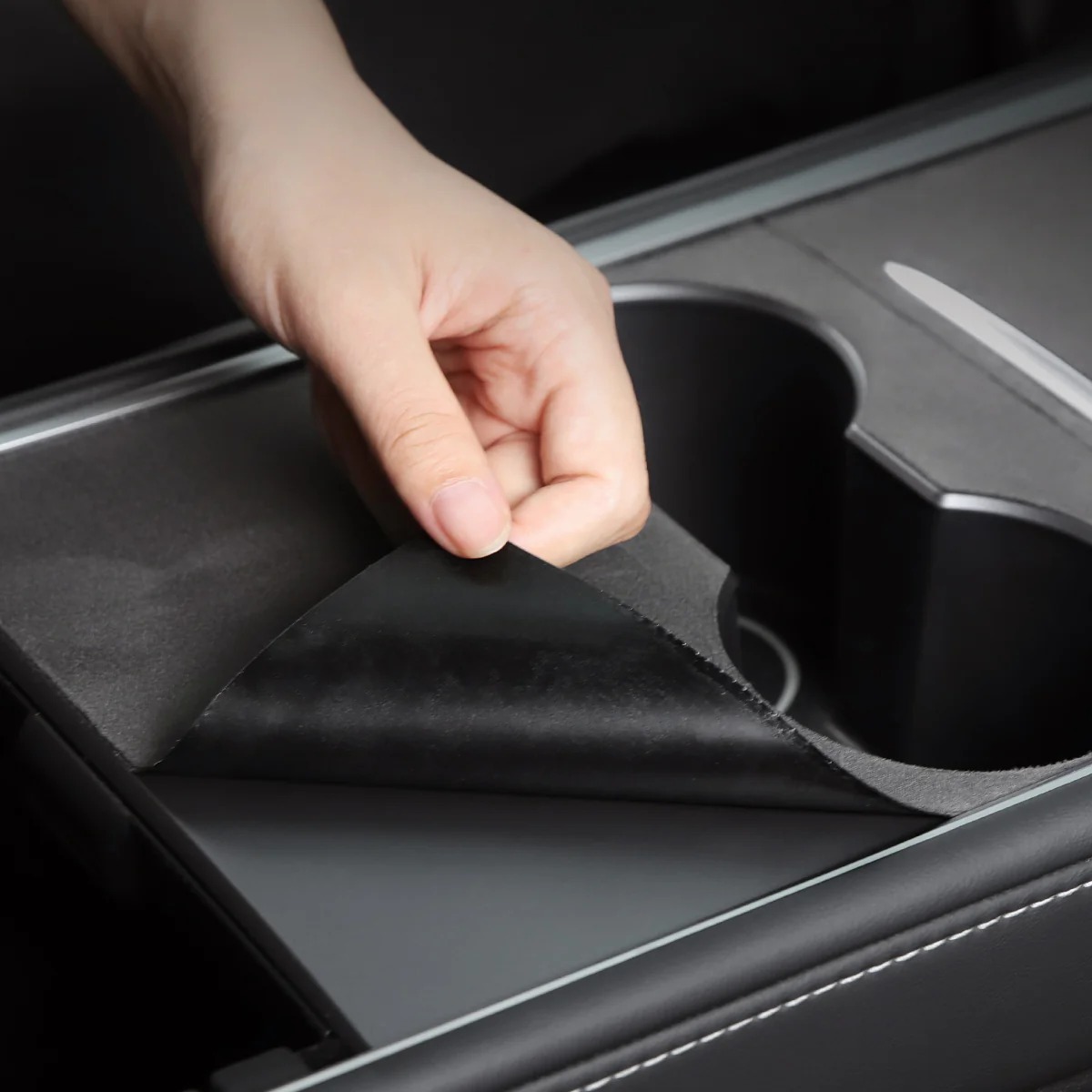 Suede Console Cover for Model 3/Y