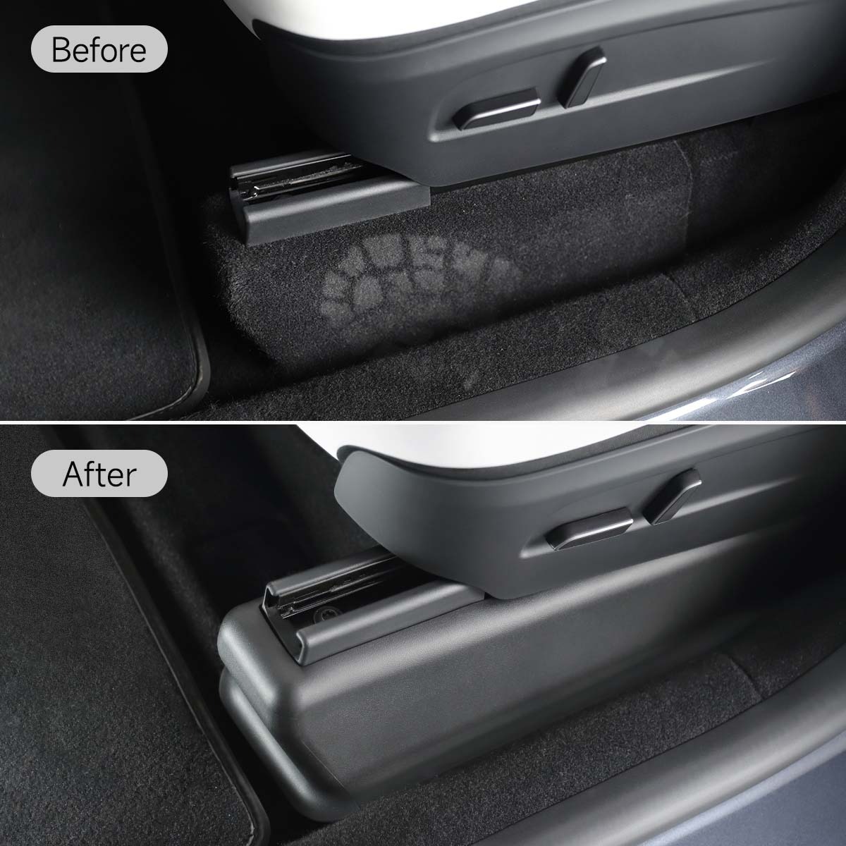 Seat Track Cover for Tesla Model Y, Corner Seat Wrap Protector Kit--Pack of 3