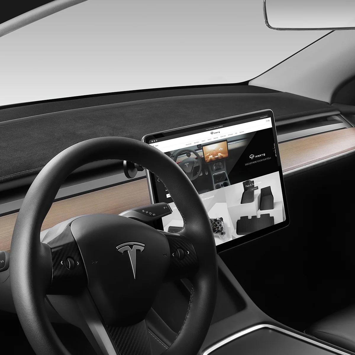 Anti-Glare Dashboard Cover for Model 3/Y