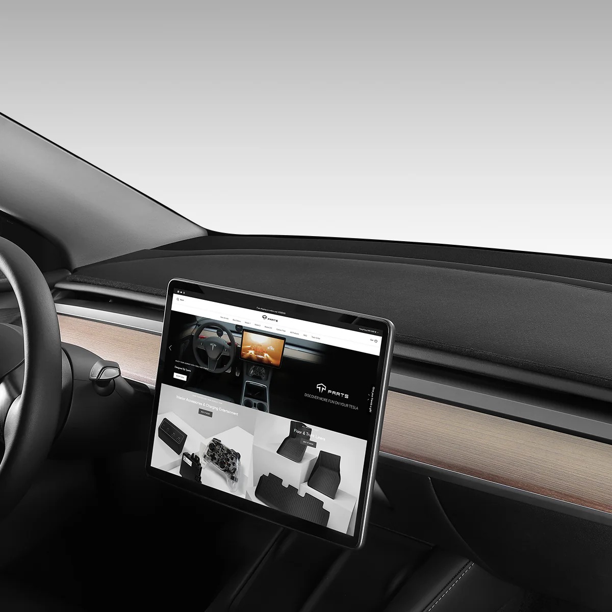 Anti-Glare Dashboard Cover for Model 3/Y