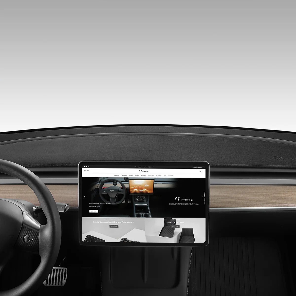 Anti-Glare Dashboard Cover for Model 3/Y