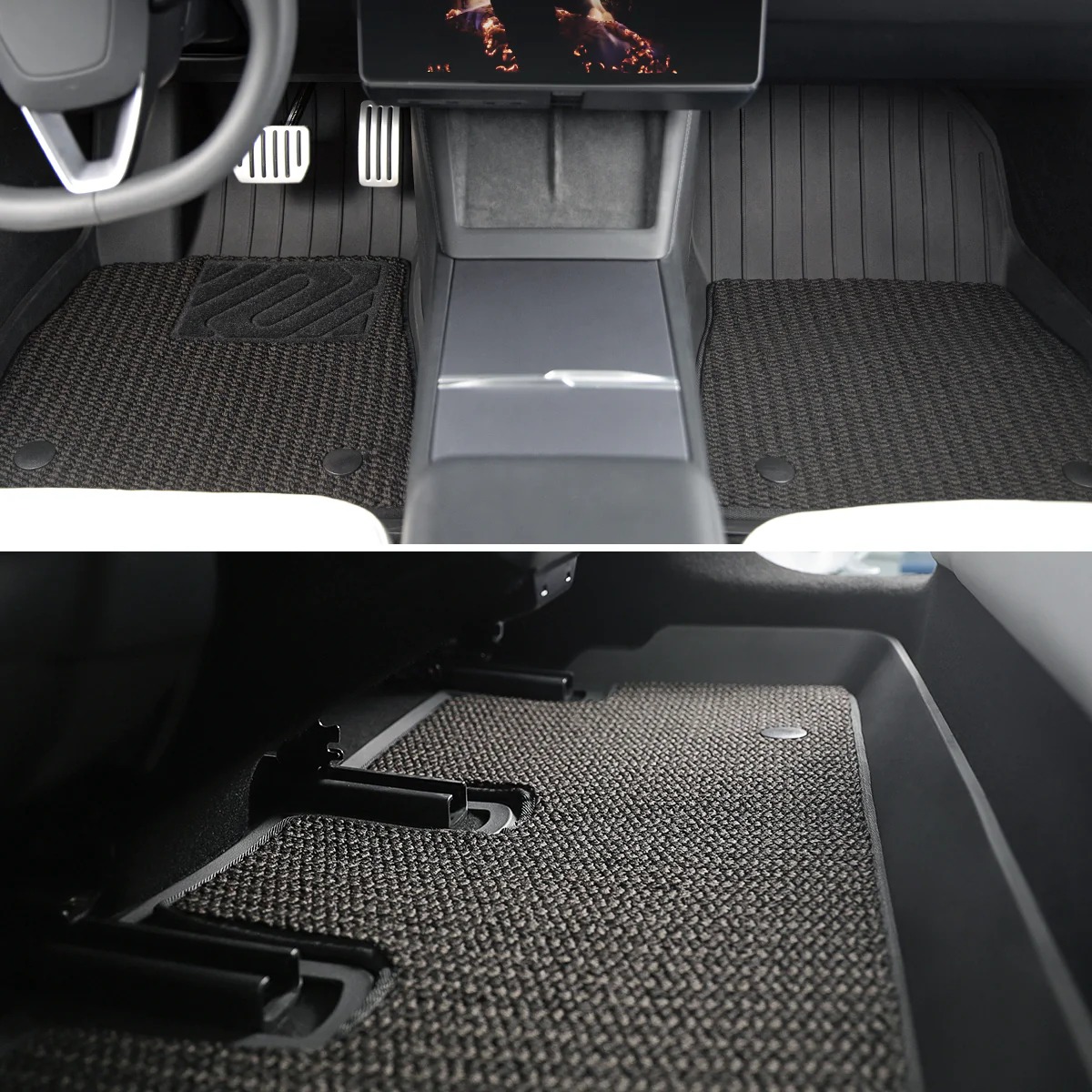 Dual-Layer Eco-Friendly All Weather Interior Liners for Model 3 